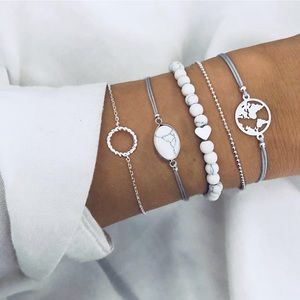 Light Blue Wander Lust Bracelet Set